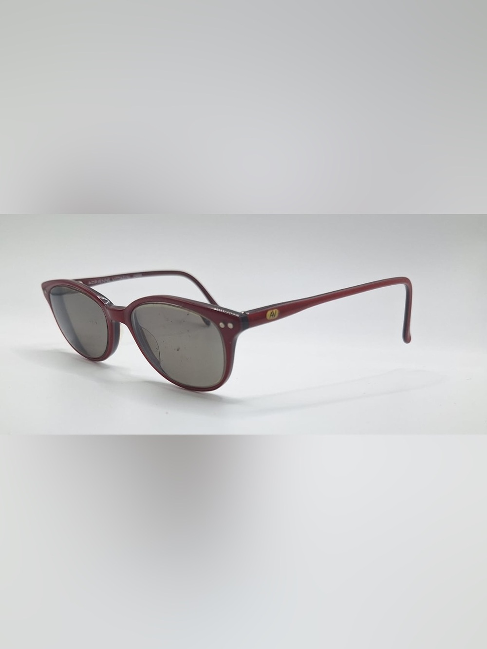 Adrienne Vittadini AV556 Red Oval Sunglasses Frames Only - Picture 2 of 8